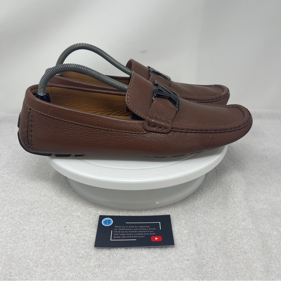 Authentic Louis Vuitton Monte Carlo Brown Leather Men’s Slip On Loafer LV US 8.5 - Picture 1 of 7